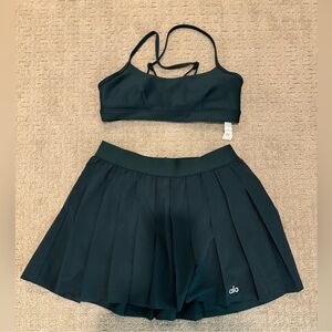 Alo Yoga Airlift Intrigue Bra and skort set